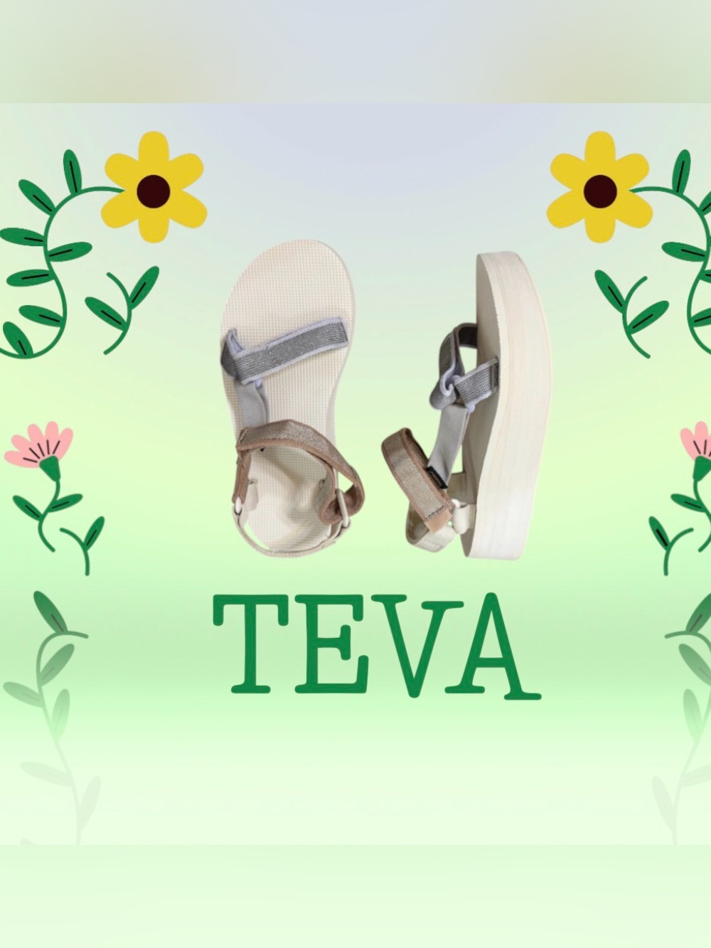 TEVA FLATFORM universal Karina metallic platform sandals wine’s shoes size 8